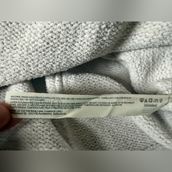 Free People Beach Slouchy Mock Neck Cozy Oversized Tunic Ivory Women’s Size M - Picture 8 of 12